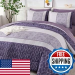 Dinjoy Boho Queen Comforter Set PURPLE7 Piece Bed Bag Size. Fixed Price $106.65.