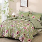Sage Green Pink Floral Comforter Set Queen Bag 7PC Bedding. Fixed Price $90.26.