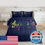Feelyou Rainbow Sheet Music Kids Comforter Set - Boys Girls Decor Microfiber. Fixed Price $29.87.