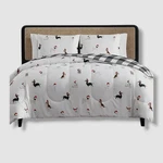 Hallmart Collectibles White Holiday Pups 2-PC. Comforter Set: Twin. Fixed Price $21.60.