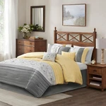 Madison Park Reversible Comforter Set Solid Faux Silk Floral Patchwork Bedding. Fixed Price $181.99.