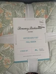 Tommy Bahama Home Cotton Quilt Set Full Queen 3 Pc Tropical Pineapple Green. Fixed Price $129.95.