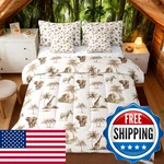 Feelyou Jungle Animals Comforter Set Sheets 7 Piece King Size Elephant Bedding. Fixed Price $113.55.