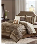 Addison Park Bellagio King 9-PC. Comforter Set -brown T4103401. Fixed Price $179.95.