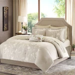 New! Chic Beige Ivory White Brown Yellow Bird Branch Leaf Comforter Sheet Set. Fixed Price $188.32.