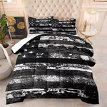 Comforter Set Queen Size Black White American Flag 1 2 Pillows Kxry Boys Kids. Fixed Price $89.99.