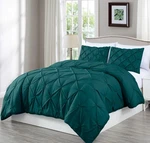 Chezmoi Collection Berlin Teal Pinch Pleat King Comforter Set, 3-PIECE. Fixed Price $63.49.