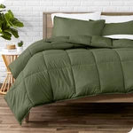 Full Cypress Green Ultra Soft Down Alternative Comforter Set With Shams. Fixed Price $76.39.