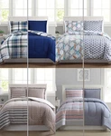 Sunham 3-PIECE Reversible Comforter And Shams Bedding Set (full/queen King). Fixed Price $80.00.