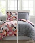 Pem America Casey Reversible Geometric 3-PC. Comforter Set Full / Queen Multi. Fixed Price $29.42.