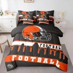 Football City 7 Pcs Comforter Set Full Bedding Young Grey Orange.... Fixed Price $77.89.