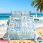 Castle Fairy Ocean Shell Conch Comforter Set Twin Sizegeometric Stripes Plaid. Fixed Price $73.54.