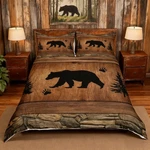 Manfei Rustic Bear Duvet Cover Set Queen Size, Wildlife Hunting Theme Comfort.... Fixed Price $38.70.