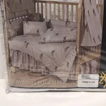 New Browning Buckmark Crib Skirt Tan Beige Baby Nursery Bedding Decor Deer. Fixed Price $24.99.