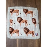 Milkbarn Lion Security Lovey Kids Os Light Blue Bamboo Cotton Muslin Blanket. Fixed Price $20.00.