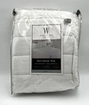 Wamsutta 100% Cotton Top Hypoallergenic Fill Full Mattress Pad White. Fixed Price $18.50.