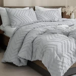 Andency King Comforter Set 3 Piece Silver Grey Chevron Microfiber. Fixed Price $89.99.