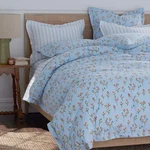 The Company Store Blossoms And Stripes Classic Cool Cotton Percale Bedding. Fixed Price $84.50.