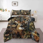 Camo Deer Queen Comforter Set Woodland Hunting Bedding Farmhouse Animal. Fixed Price $55.99.