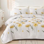 Dinjoy Set Queen Cute Floral Bedspread Coverlet Yellow Flower Mi.... Fixed Price $51.91.