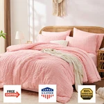 Fuanna Pink Queen Comforter Set 7 Pieces, Luxury Seersucker Bed Al. Fixed Price $67.68.