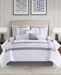 510 Design Powell Embroidered 8 Pc Comforter Set, King, New. Fixed Price $78.88.