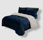 Cathay Home Blue Sherpa & Faux Fur Reversible Down Comforter 3-PIECE King Set. Fixed Price $45.35.