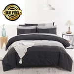 Rynghipy 8PCS Revsible Striped Down Alternative Full, Grey/black. Fixed Price $67.98.