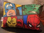 Marvel Avengers Decorative Pillow: Captain America, Hulk, Iron & Spider-man. Fixed Price $11.96.