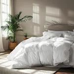 Luxury Goose Down King Comforter - Hypoallergenic 106X90 Inch White Duvet. Fixed Price $110.99.