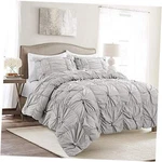 Bella Comforter Set Vintage Chic Style Ruched 3 Piece Full Queen Light Gray. Fixed Price $63.85.