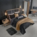 Shadow Minimalist Urban Comforter Set - Waffle & Velvet Texture Charcoal Grey. Fixed Price $205.90.