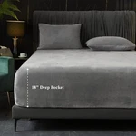Ivellow Velvet Fitted Sheet Size, 1 Pack Luxury Flannel Bed Queen, Gray. Fixed Price $48.95.