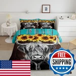 Erosebridal Highland Cow Bedding Sets Full Brown Fur Print Comforter. Fixed Price $59.36.