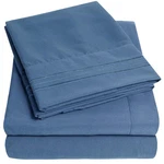 1500 Supreme Collection Twin Sets Denim Blue - 3 Piece Bed And P.... Fixed Price $31.62.