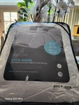 Royal Luxe Season Warmth White Goose Feather And Down Fiber Comforter, King. Fixed Price $89.00.