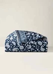 Ralph Lauren Delphine Paisley Duvet Cover Cotton Sateen Navy Blue White Queen. Fixed Price $120.00.