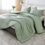 King Comforter Set 3 Pieces Lightweight Solid Bedding All Season Quilt Blanket. Fixed Price $56.99.