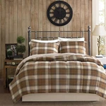 Woolrich H2696 Lumberjack Down Alt Mini Comforter Set Brown Full/queen. Fixed Price $136.00.