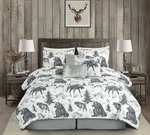 Chezmoi Collection Denver 7-PIECE Cabin Lodge Grizzly Bear Printed Comforter Set. Fixed Price $69.99.