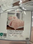 Swift Home Pintuck Comforter Set. Fixed Price $105.59.