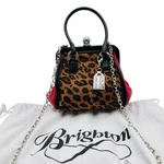 Brighton Grand Hotel Fashionista Mini Handbag W/ Dust Animal Print Rare. Fixed Price $149.95.