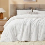 Bedelite Fleece Queen Comforter Set -super Soft & Warm Fluffy Bright White Beddi. Fixed Price $174.99.