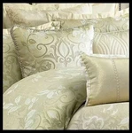 Veratex Antalya Queen Comforter Set 5PC New Pillow Floral Medallion Gold White. Fixed Price $248.00.