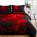 Red Comforter Set Queen Reversible Rose Pattern Printed Bedding Down. Fixed Price $50.85.
