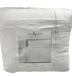 Nantucket Jacquard White Stone Washed Cotton Queen Comforter Set X90. Fixed Price $179.00.