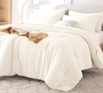Muxhomo 7PC Ivory Seersucker Queen Size Comforter & Sheet Set, Bed In Bag. Fixed Price $89.99.