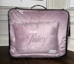 Juicy Couture Plush Pink Velour Rhinestone Sparkle Bling 4P Queen Comforter Set. Fixed Price $139.97.