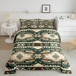 Green Southwestern Bedding Set Geometric Comforter Tribal Queen Multi 431. Fixed Price $83.58.
