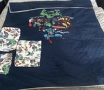 Pottery Barn Kids Marvel Quilt, Pillowcase, Flat & Fitted Sheets Super Hero Set. Fixed Price $119.99.